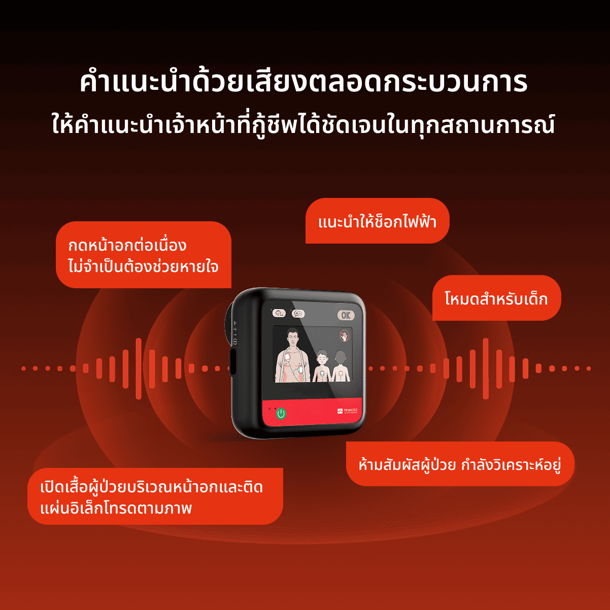 เครื่องกระตุกหัวใจไฟฟ้าอัตโนมัติ HeartSave myPAD-670A