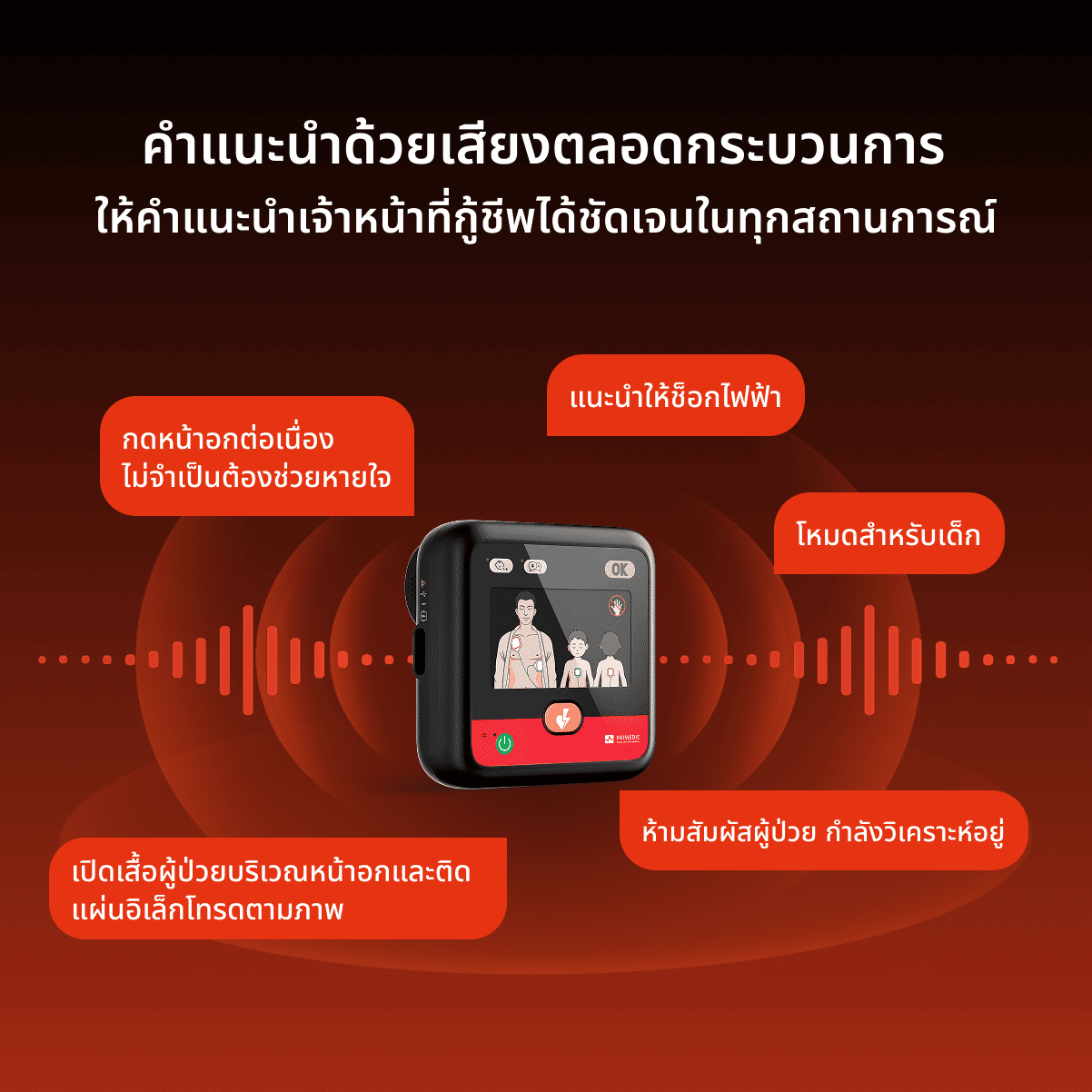 เครื่องกระตุกหัวใจไฟฟ้าอัตโนมัติ HeartSave myPAD-670 